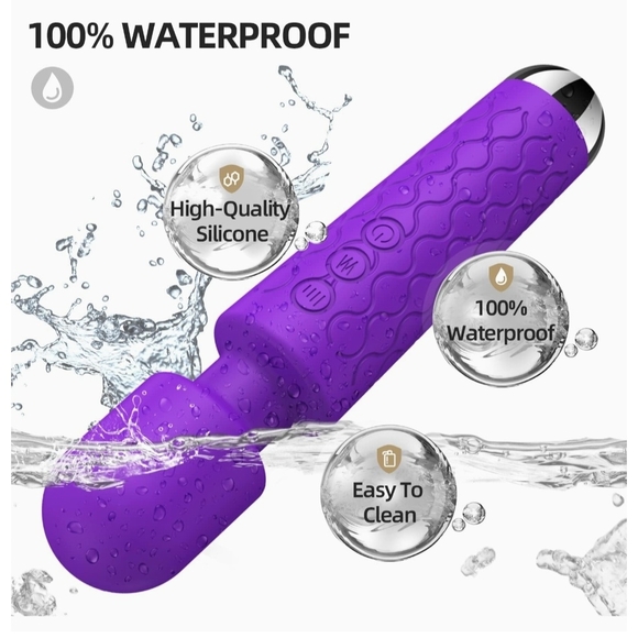 Purple Silicone Massage Wand - Picture 2 of 2